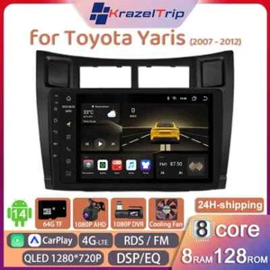 Car Radio for Toyota Yaris 2007 2008 2009 2010 2011 2012 8 Core Carplay QLED DSP - Picture 1 of 26
