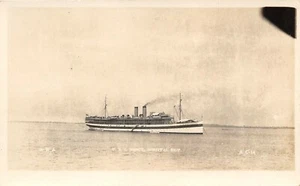 Postal RPPC A.R.A USS Mercy Hospital Ship at Sea de colección década de 1910 de la Marina de los Estados Unidos - Imagen 1 de 2