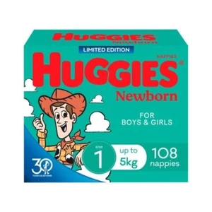 Huggies Newborn Nappies Up to 5kg 108 Pack - Picture 1 of 1