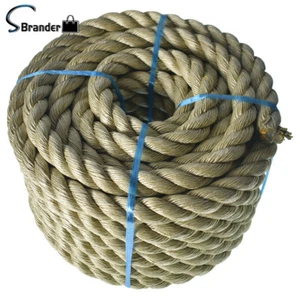 Cuerda de alta calidad 1" × 50' PP Manila cuerda cuerda trenzada de 3 hilos - Imagen 1 de 10