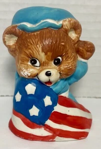 Giftco Famosi Orsi Americani Campana Ornamento Betsy Ross Vintage - Foto 1 di 11
