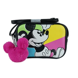 Disney Parks Mickey Mouse Crossbody Purse with Furball Keychain - Picture 1 of 4