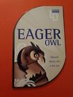 LEEDS brewery EAGER OWL real ale beer pump clip badge front Yorkshire