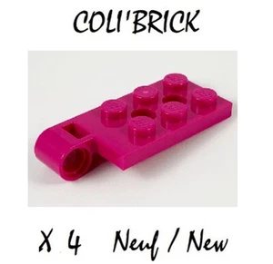 Lego 43045 - 4x Hinge plate 2x4 with pin hole - Magenta - New Neuf - Imagen 1 de 1