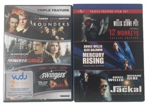 12 Affen, Schakal, Mercury Rising, Rounders, Rentier Spiele, Swinger DVD Lot - Bild 1 von 22
