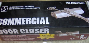 Commercial Door Closer 1-4 Adj Spring Int/Ext Aluminum 600 Series TELL DC100018 - Picture 1 of 18