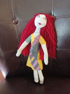 Nightmare Before Christmas Sally 12" plush poseable doll with red yarn hair