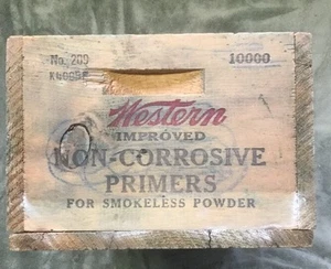 Vintage ~ Crate ~  Western ~ Primers ~ For Smokeless Powder - Picture 1 of 9