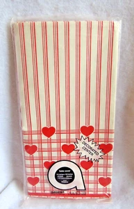 Vintage Valentine Hearts Table Cloth Cover Paper NOS 54X102" Amscan Valentines D - Picture 1 of 3