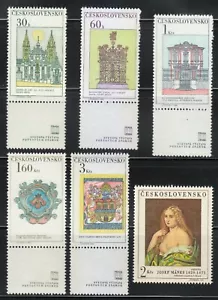 Cecoslovacchia 1968 MNH Mi 1798 Zf-1801 Zf,1802,1803 Zf Sc 1548-1553 Praga ** - Foto 1 di 2