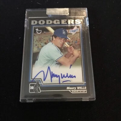 2004 年 Topps 退役签名 Maury Wills 亲笔签名 #RA-MW — 第 1/2 张图片