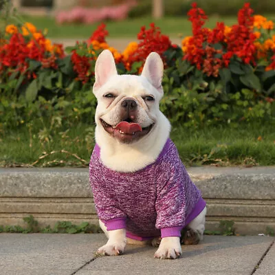 Classic Warm Dog Clothes Puppy Pet Cat Sweater Jacket French Bulldog Coat Hoodie - Image 1 of 4