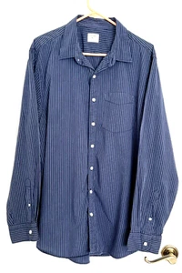 EUC Old Navy Button Up Men's Shirt Sz XL Blue Stripe Lg Sleeve-Dress Or Casual - Picture 1 of 4