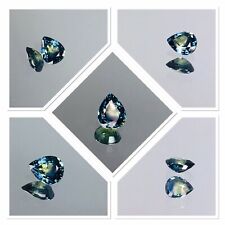 Australian Parti Sapphire 0.60 Tri Colour Teal Blue Yellow  top Gemstone Pear