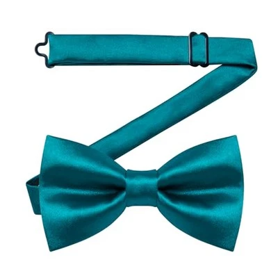 Pre-Tied Bow Tie Satin Solid Bowtie Adjustable Tuxedo L-(adults,full age) Teal Foto 1 de 4