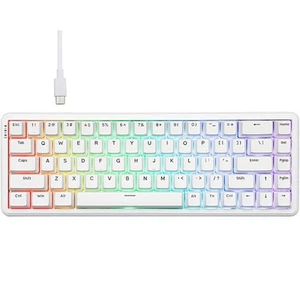 AJAZZ AK870 - White TKL Hot-Swappable Wireless/Wired Gaming Keyboard for Win/Mac - Picture 1 of 10