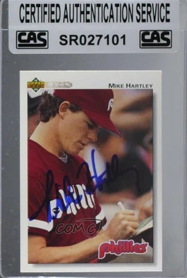 CAS Certified 1992 Upper Deck Mike Hartley #613 Sealed Auto - Image 1 of 2