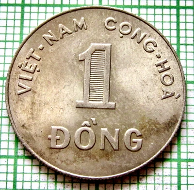 VIETNAM DEL SUR 1964 1 DONG, TALLOS DE ARROZ UNC km# 7 sí combinamos franqueo Foto 1 de 4
