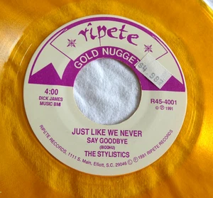 STYLISTICS~ JUST LIKE WE NEVER SAY GOODBYE~ RARE YELLOW WAX~ NM - Picture 1 of 2