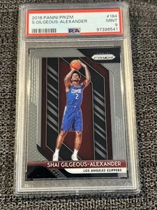 Shai Gilgeous-Alexander 2018-19 Panini Prizm Rookie RC #184 PSA 9 - Imagen 1 de 2