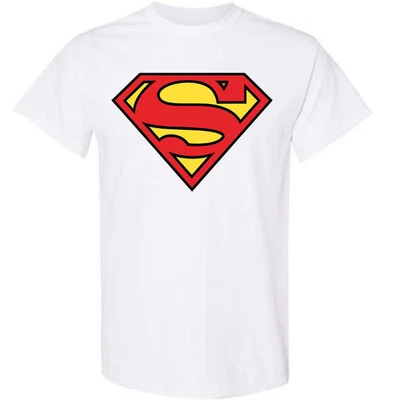 Camiseta con Logotipo de Superman Blanca Camiseta Gráfica de Héroe Icónico Unisex Tallas S-2XL Foto 1 de 4