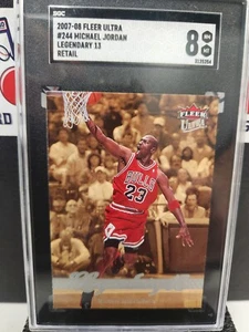 2007-08 Fleer Ultra Michael Jordan Legendary 13 #244 Retail SGC 8 - Picture 1 of 2