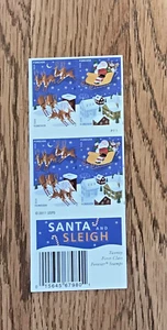 US Forever Stamp Santa and Sleigh, Christmas. Booklet Pane of 20. MNH. 2011 - Picture 1 of 2