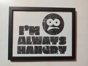 Funny Kitchen signs black letters Hangry word art home decor food pantry sign - Picture 1 of 2