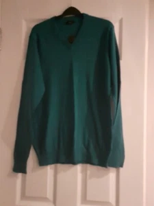 M&Co Mens Teal Coloured Pullover - Size Small - Picture 1 of 2