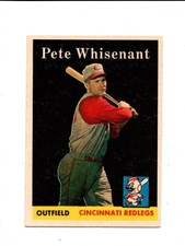 1958 TOPPS PETE WHISENANT CARD # 466 CINCINNATI REDLEGS BASEBALL CARD