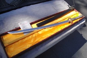 Musashi Higosha 1060/1045 Steel Hand Forged Clay Tempered Samurai Katana Sword - Picture 1 of 15