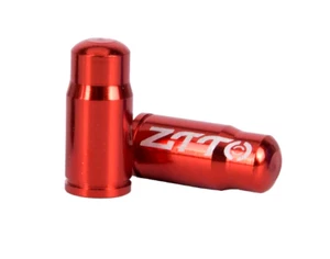2 X Red Bike Bicycle Aluminium Presta Valve CAP Dust Cover MTB FIX Road Race - Picture 1 of 3
