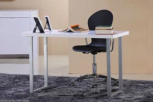 New White Hi High Gloss Workstation Work Computer Reception Desk /Writing Table - Picture 1 of 1