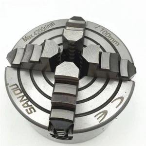 4" 4Jaw Independent Lathe Chuck 100mm Reversible Hardened Steel CNC Metal Lathe - Picture 1 of 9
