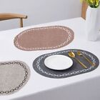 Oil Proof Leather Placemats Waterproof Table Mat Tableware Pad  Dining Disc