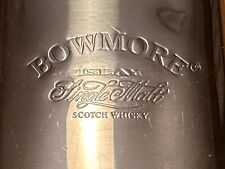 Bowmore Islay Scotch Whisky Flip Lid Flask Vintage Silver Collectors 3.5 oz EUC