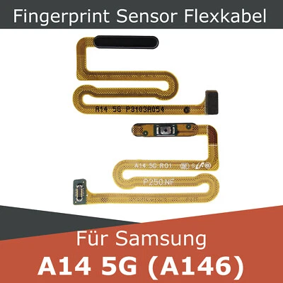 Fingerprint Sensor Flexkabel für Samsung A14 5G (A146) Button Flex Print Black - Bild 1 von 4