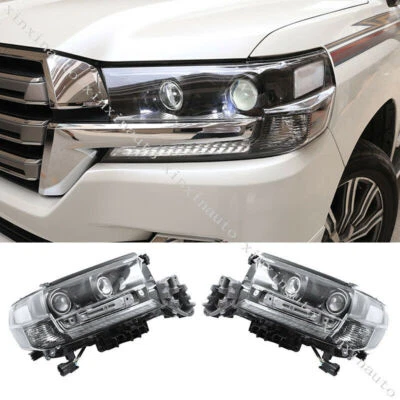 1 Pair Car Headlights Modification Black For Toyota Land Cruiser LC200 2016-2021 - Imagem 1 de 4