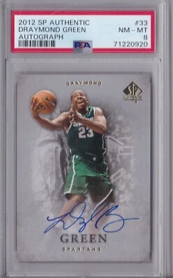 DRAYMOND GREEN Auto 2012-13 UD SP Authentic Rookie Autograph #33 RC PSA 8 Auto - Image 1 of 2