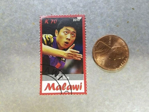 Xu Xin China Table Tennis Ping Pong Olympic Malawi Perforated Stamp Cover
