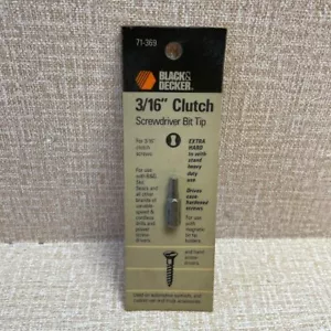 Black & Decker 71-369 3/16" Clutch Screwdriver Bit Tip NOS - Picture 1 of 7