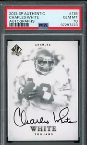 2012 CHARLES WHITE SP AUTHENTIC AUTOGRAPHS #138 PSA 10 GEM MINT POP 2 - Picture 1 of 2