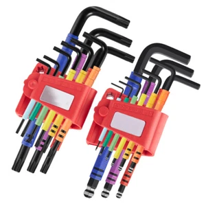 9Pcs Allen Wrench Hex Key Set Metric Long Arm Ball Star End Tool Kit CRV Steel - Picture 1 of 10