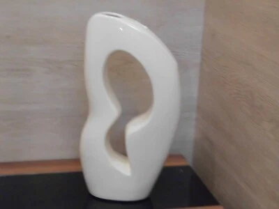 Vase  creme glasiert  39 cm Keramik  Portugal  Neu - Bild 1 von 2