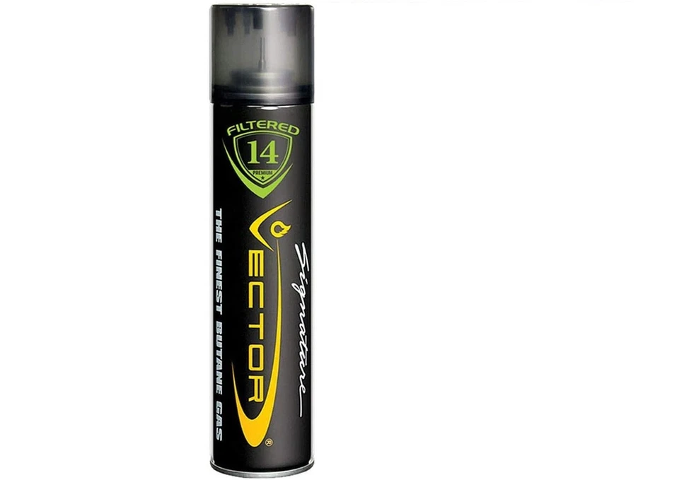 Vector 14x Filtrado Premium Combustible Refinado Gas Butano Recarga 320 ml 1 lata Foto 1 de 1