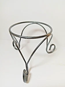 Dunkelgrau Metall Scroll Caddy Base Display Ständer 4,5"" Höhe x 4,5"" D - Bild 1 von 10