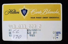 Hilton Carte Blanche Credit Card exp 61♡Free Shipping♡cc170