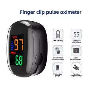 Digital-Finger Pulsoximeter Fingerclip LED Bildschirm Anzeige Pulsmesser - Bild 1 von 11