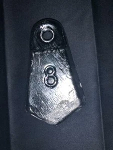 5 Pounds (10) 8 oz Flat Bank Sinkers - Picture 1 of 1