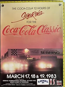 '83 12 Stunden Sebring IMSA Camel GT Racing Coca-Cola Classic Original Poster Neu aus altem Lagerbestand - Bild 1 von 8